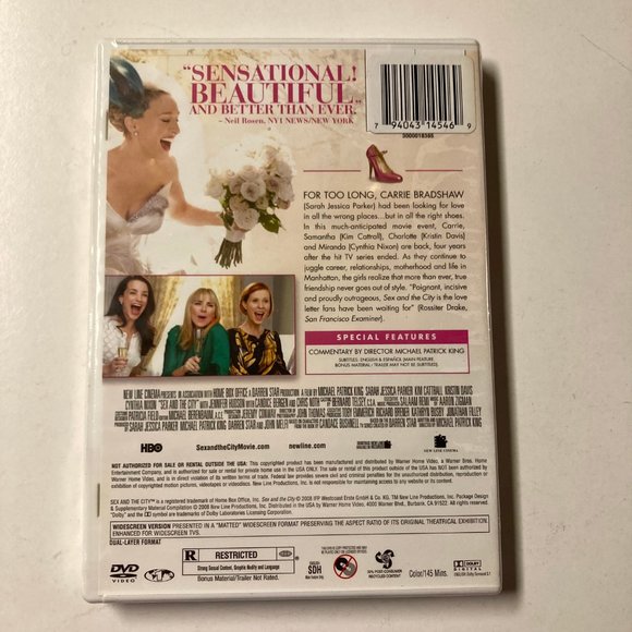 SEX IN THE CITY : THE MOVIE (DVD, 2008) Widescreen Edition New Sealed - Picture 2 of 7